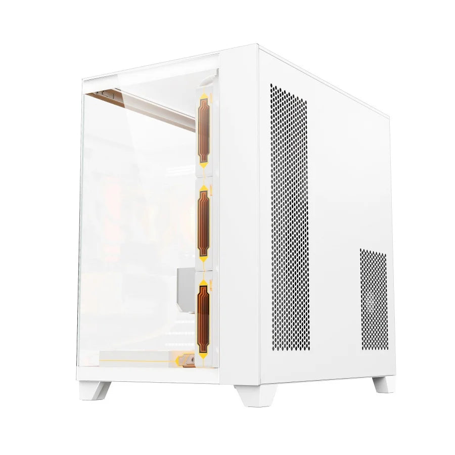 OEM Manufacturer Custom White ATX Computer Case Cases Towers RGB Gamer PC Cabinet Chassis Desktop Casing Gaming PC Case