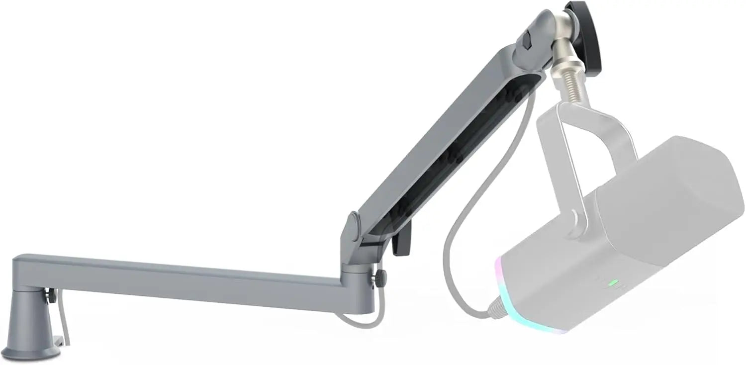 Prizmora AS17  Professional Aluminum Low Profile Heavy Duty Mic Arm Microphone Boom Arm Stand for Podcasting Gaming Streaming