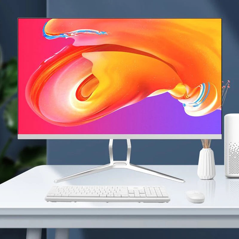24" Core All-in-One PC Intel I5 5200u Monoblock Computadora 8GB RAM 256GB SSD OEM AIO Computer All in One PC With UPS Battery