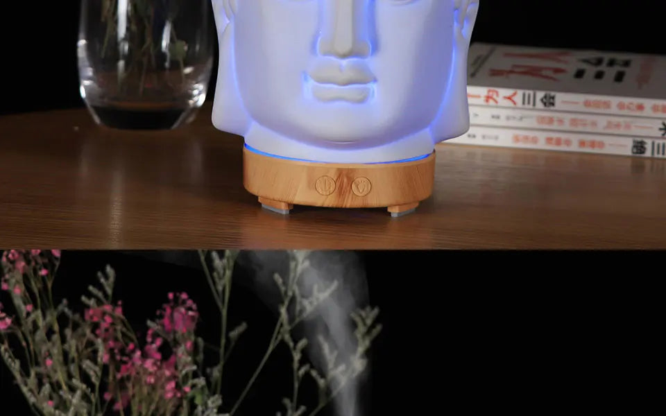 100ml Essential Oil Diffuser Buddha head Humidifier With Night Lamp Aromatherapy Mist Foger Maker Essential Oil Diffuse For Home