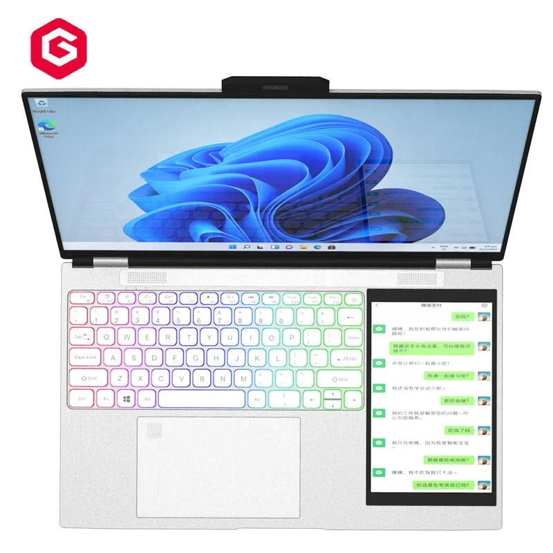 Original Brand New New Design 15.6 + 7 Inch Slim Laptop Computers With Touch Screen Notebook Computer Laptop