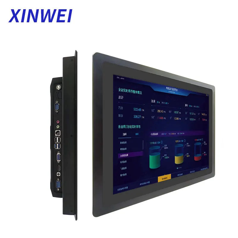 10.1 Inch Vesa Mount Industrial PC with Wide Temp Touch Screen Waterproof IP65 TFT LCD Display All-in-One Panel PC