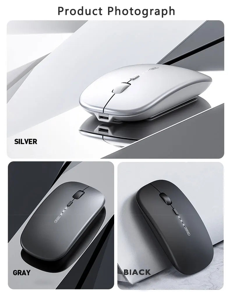 Wireless Mouse Rechargeable Silent Power Display Adjustable DPI Smart Stay Ergonomic Computer Mause For Laptop PC Macbook Office