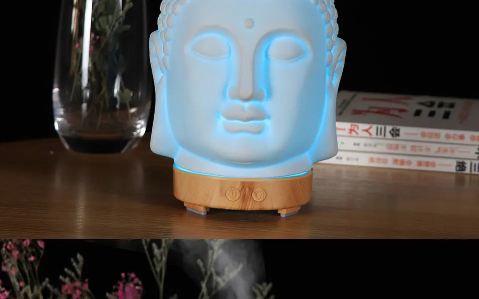 100ml Essential Oil Diffuser Buddha head Humidifier With Night Lamp Aromatherapy Mist Foger Maker Essential Oil Diffuse For Home