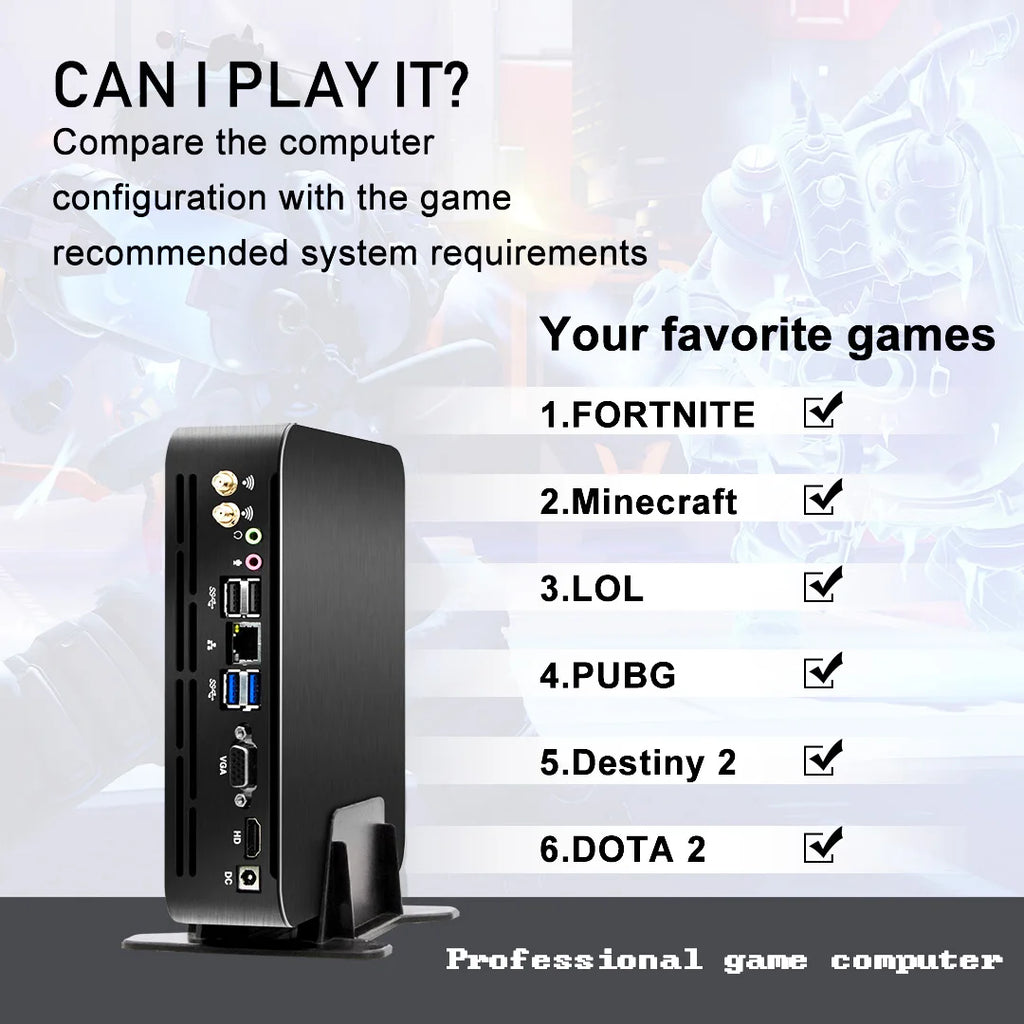 MSECORE Intel Core i3i5i7 Mini PC Gamer Windows 10 Portable PC Office Desktop Computer HTPC MINIPC Barebone System Linux WiFi HD