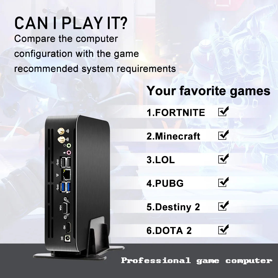 MSECORE Intel Core i3i5i7 Mini PC Gamer Windows 10 Portable PC Office Desktop Computer HTPC MINIPC Barebone System Linux WiFi HD