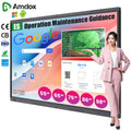 Amdox Android Windows System65inch Interactive Smart Board All-in-one Flat Panel for Conference Education Interactive Whiteboard