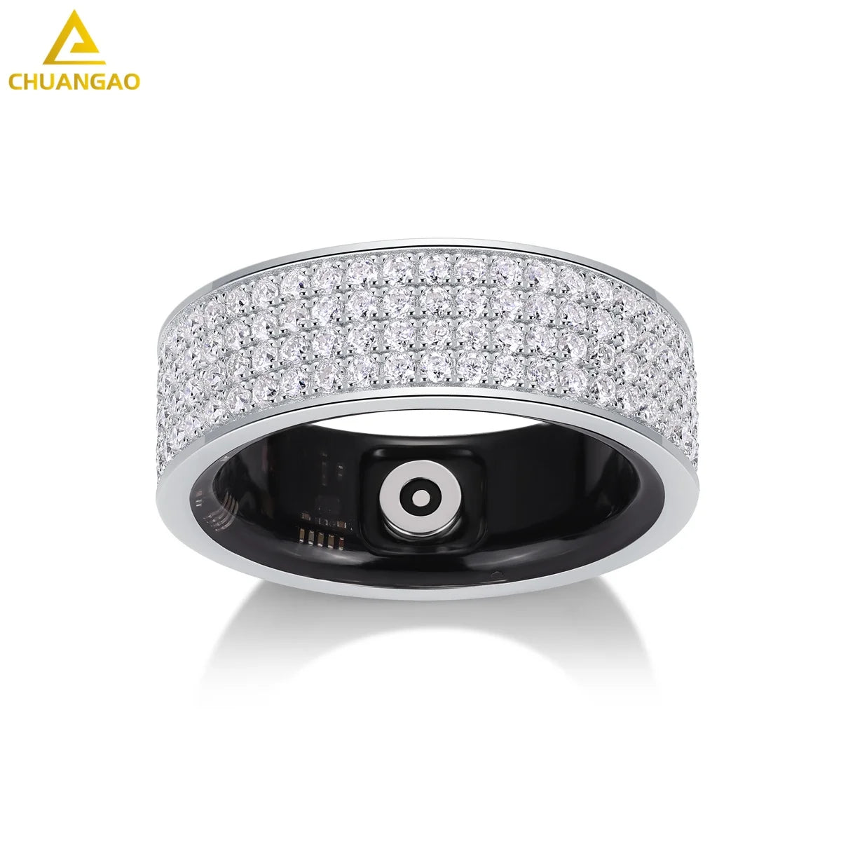 925 Silver Smart Ring Ingeniously Integrating Light Technology & Health Monitoring LGBT Gender Smart Jewelry Bluetooth Set