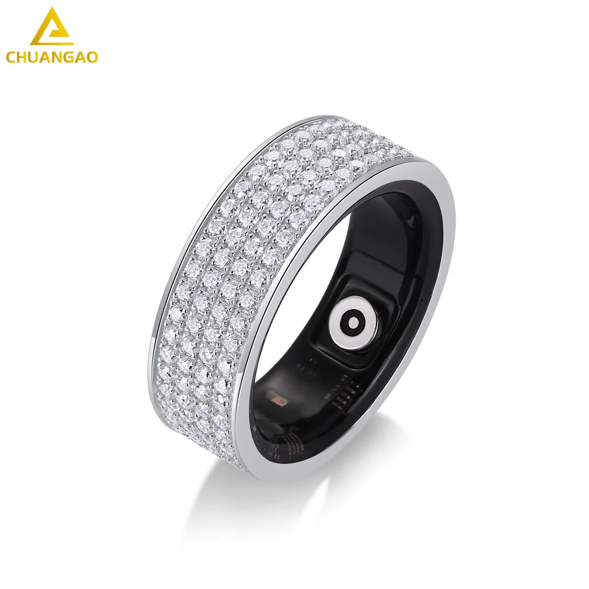 925 Silver Smart Ring Ingeniously Integrating Light Technology & Health Monitoring LGBT Gender Smart Jewelry Bluetooth Set