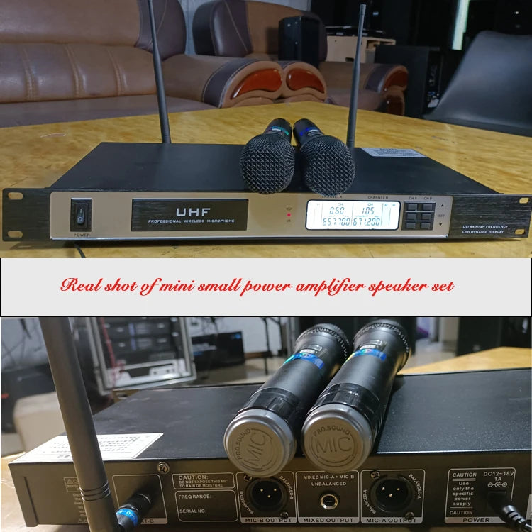 LS380U Handheld Wireless Condenser Microphone One-to-One Anti-Howling Omni-directional U-segment Music Studio Equipment Outdoor