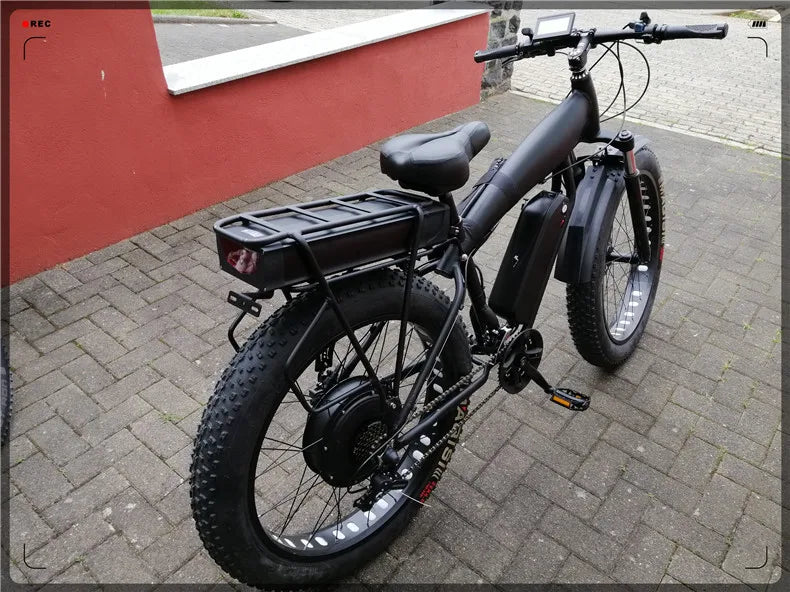 Custom 26inch Fat Snow tire ebike 1500W 48V 70ah  Large capacity  Li-ion battery electric long-distance cycling bicycle