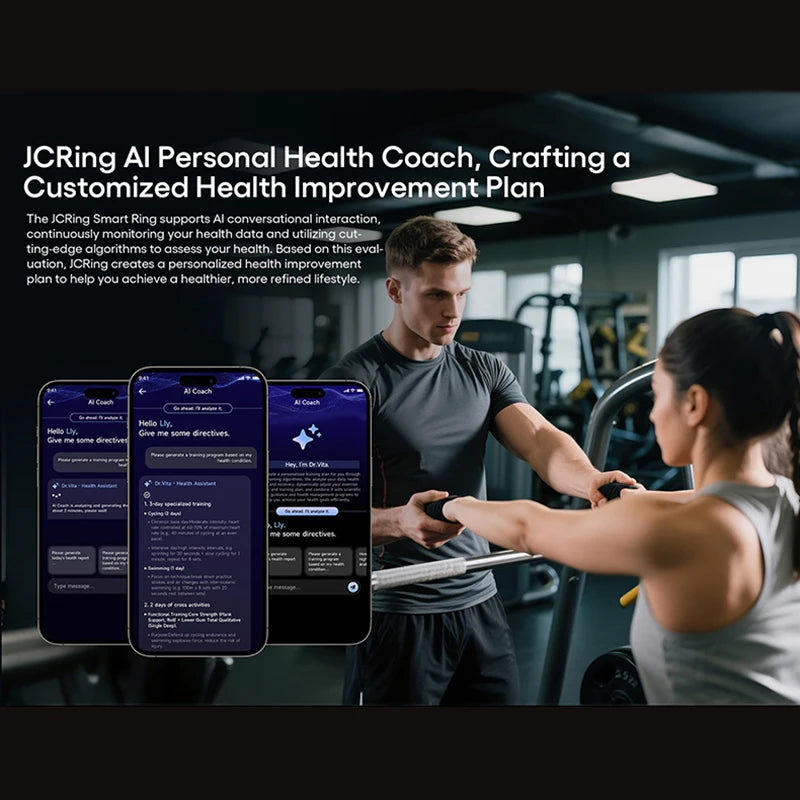 JCRing 2301B High Quality Intelligent Smartring Manufacture Blood Health Monitoring Risk Assessment Smart Ring for Android Phone