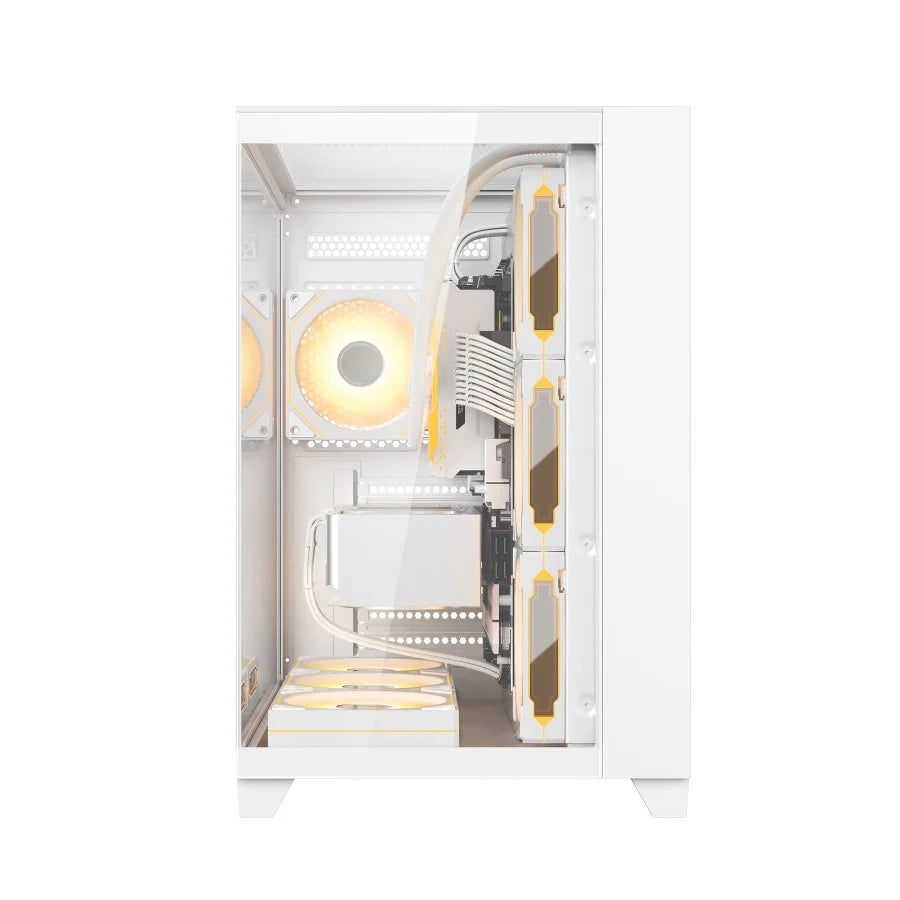 OEM Manufacturer Custom White ATX Computer Case Cases Towers RGB Gamer PC Cabinet Chassis Desktop Casing Gaming PC Case