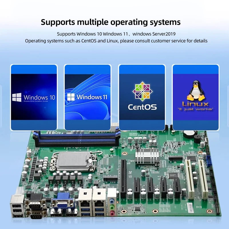 2024 Eip 10th Gen RS232 VGA for PCIEX16 Double Channel Work and Entertainment All in One PC Motherboard