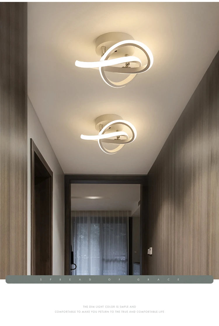 LED Strip Aisle Ceiling Lights Modern Minimalist Living Room Lamps For Balcony Entrance Staircase Home Decor Fixtures Led Luster