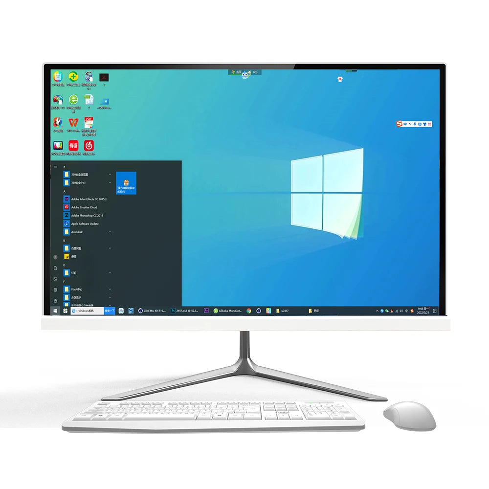 Factory Desktop Computer 23.8inch Ddr4 4g 8g Nvme 1920*1080 Ips Screen High Performance All in One Pc