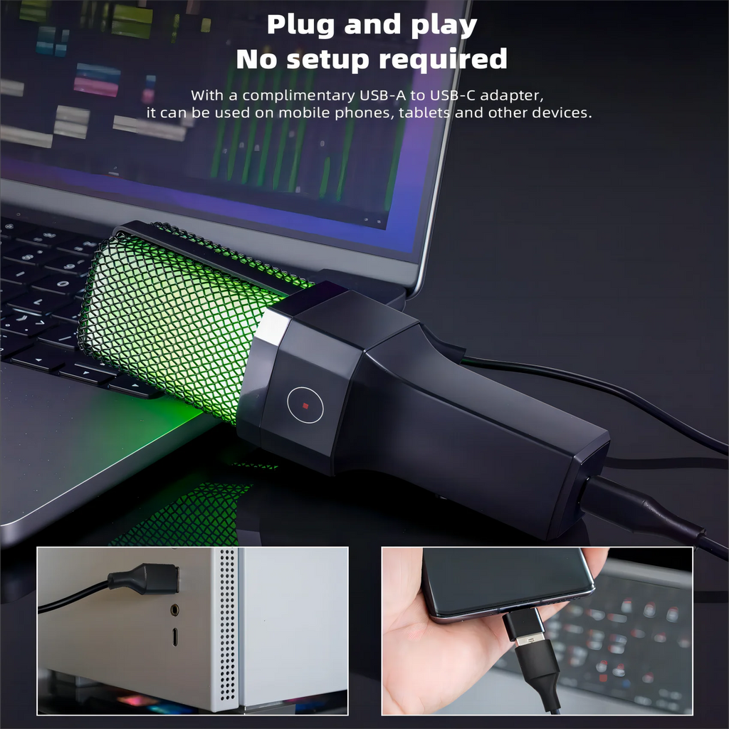 Demao X1R High Quality Recording Studio Equipment Usb Podcast Microphones for Live Streaming youtube Gaming