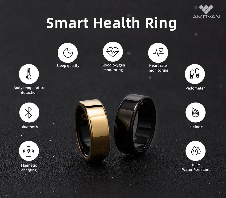 Anillo Inteligente Heart Rate Monitor Fitness tracker Smart Ring Health Blood Oxygen Monitor Sleeping Monitor Ring Smart