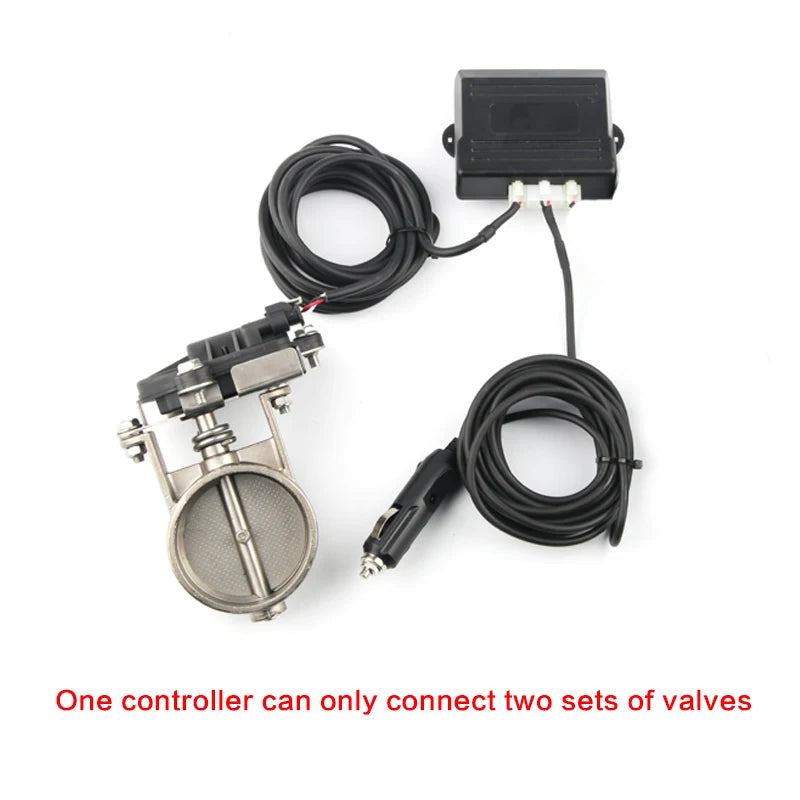 Stainless Steel Electric Exhaust Valve  2” 2.25” 2.5” 2.75” 3”  With Fine-tunable Remote Control Electronic Switch Kit
