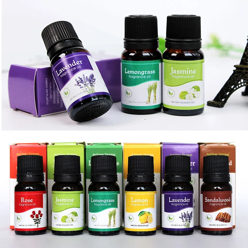 Aromatherapy Essential Oils Water Soluble Oil Diffuser Aromatherapy - Rose, Lavender,Lemon, Peppermint, Lemongrass, sandalwood,