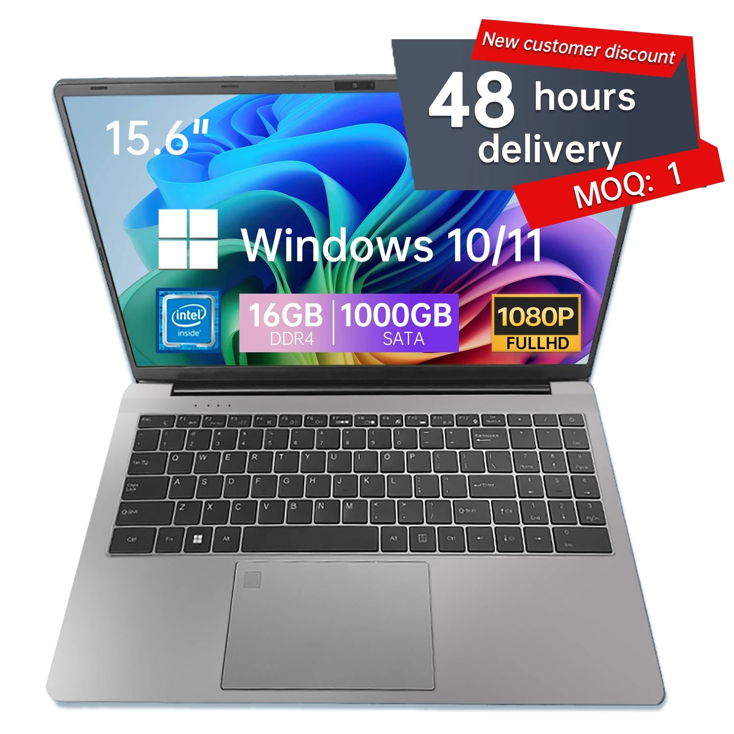 15.6 Inch Laptops Intel N5095 N95 I7 I9 Ram16gb SSD 128gb 1920*1080 IPS Screen Resolution Fingerprint Business Laptop Computer
