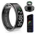 AMOVAN Smart Ring with LED Display Screen Health Tracker and Touch Button, Bluetooth Connection Health Monitor