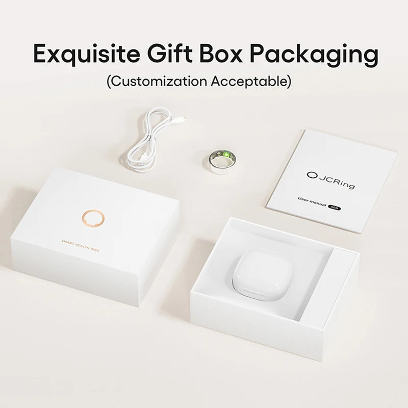 JCRing X6B Wholesale Brand Couple Men Blood Health Risk Assessment Smart Ring Stainless Steel Silver Ios Smartring for Lovers