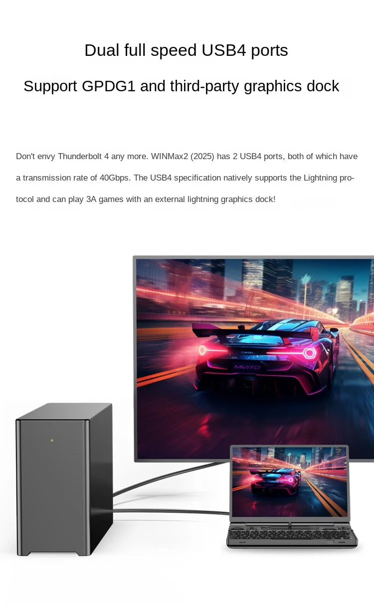 2025 New GPD Winmax2 High-Performance Handheld Mini Portable Computer AMDAI9hx370U Handheld Steam Game Console Mini Laptop