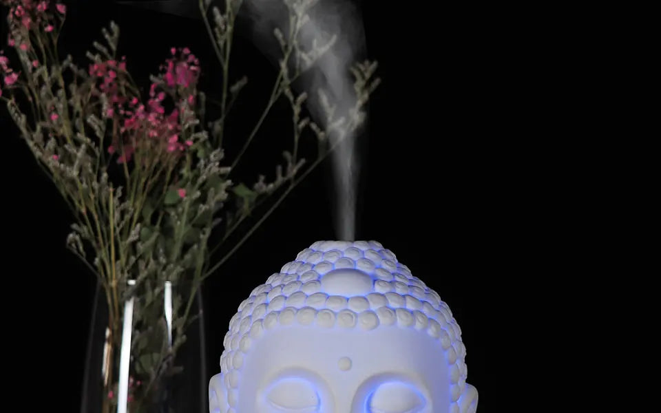 100ml Essential Oil Diffuser Buddha head Humidifier With Night Lamp Aromatherapy Mist Foger Maker Essential Oil Diffuse For Home