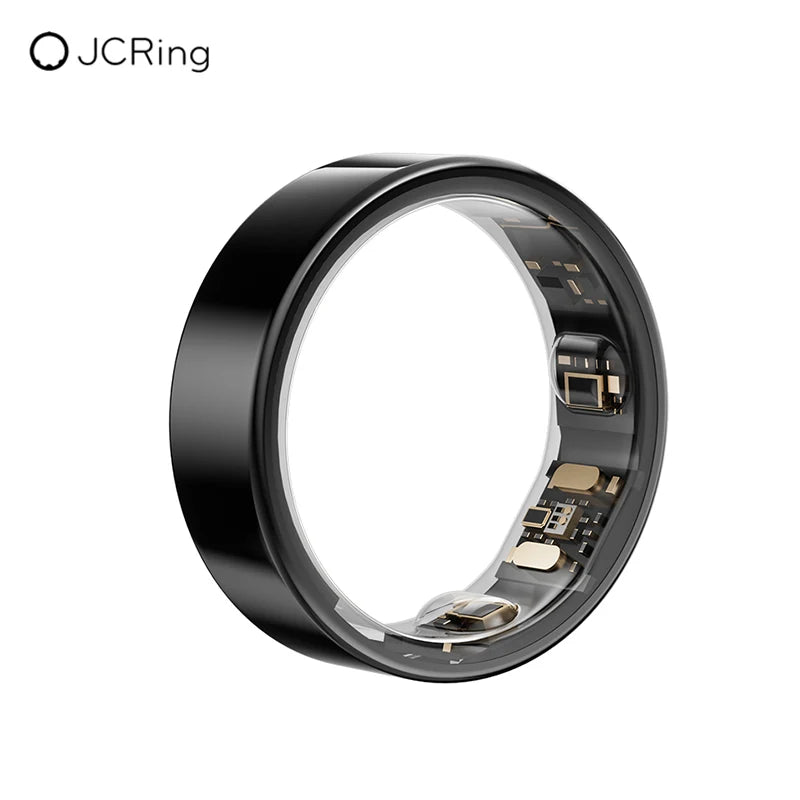 JCRing X6B Oversized Stainless Steel Men Women Blood Health Risk Assessment Smart Ring Fitness Tracker Waterproof Smartring 2025