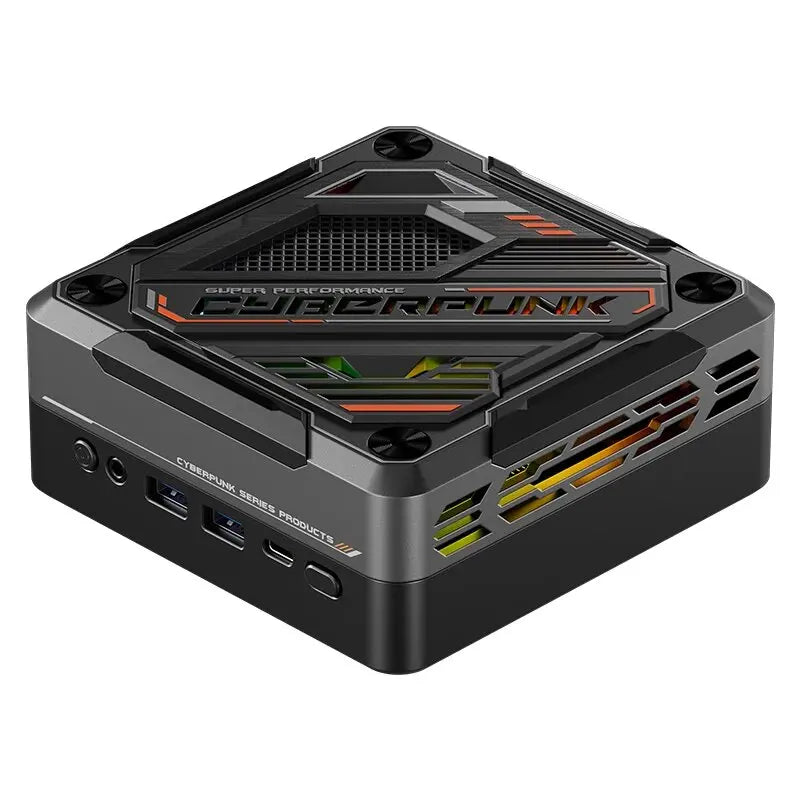 Cyberpunk Gamer PC AMD R7 8845HS 7840HS 7735HS Mini PC RGB Light DDR5 2.5G LAN USB4.0 Win11 Mini Computer 8K NUC WiFi6