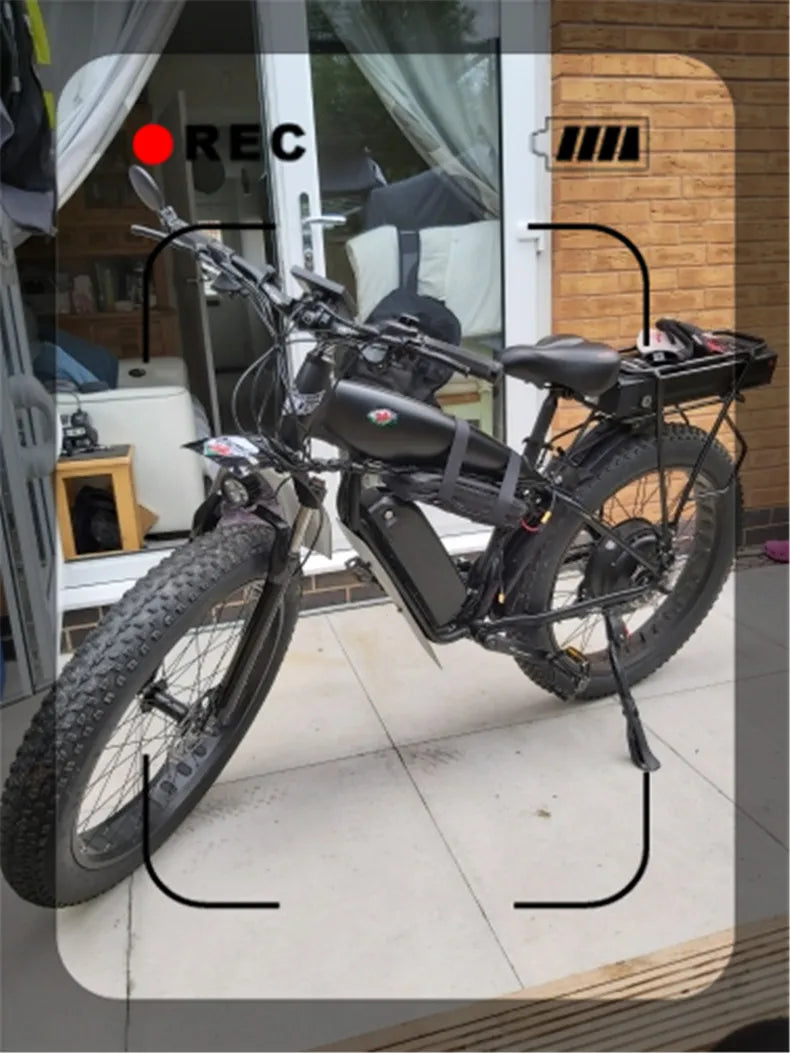 Custom 26inch Fat Snow tire ebike 1500W 48V 70ah  Large capacity  Li-ion battery electric long-distance cycling bicycle