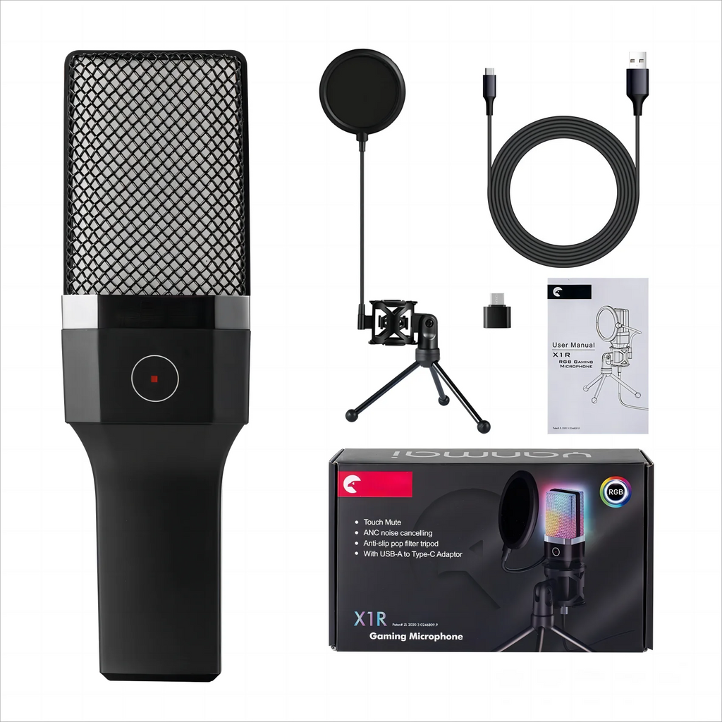 Demao X1R High Quality Recording Studio Equipment Usb Podcast Microphones for Live Streaming youtube Gaming