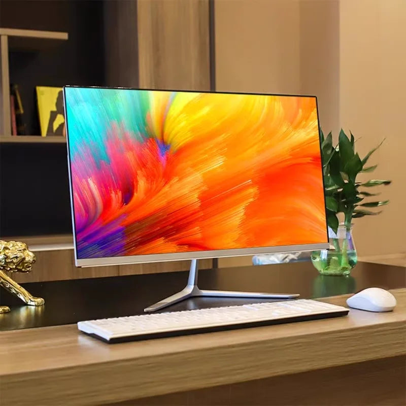 24" Core All-in-One PC Intel I5 5200u Monoblock Computadora 8GB RAM 256GB SSD OEM AIO Computer All in One PC With UPS Battery