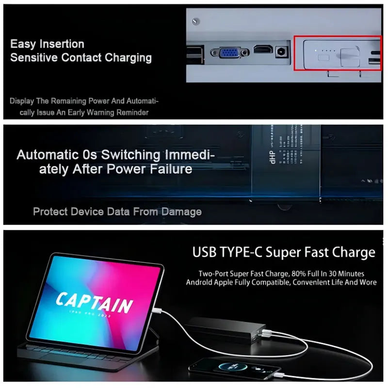 24" New Desktop Computer CPU I5-10300H DDR4 16GB RAM 512GB SSD 10th AIO Monoblock Slim Gaming All in One PC with UPS Battery