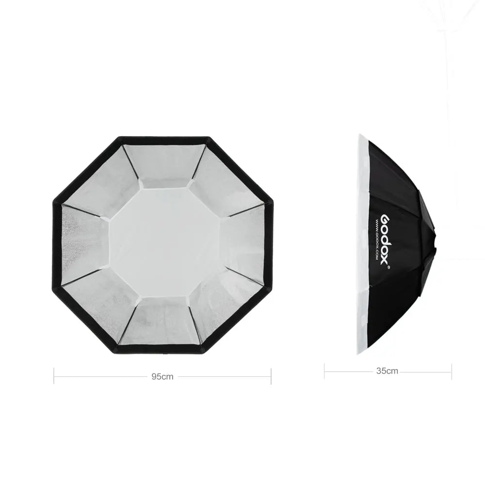 Godox SL60W LED Video Light Kit White Version Continuous Light + Stand + FW95 Bowens Softbox CRI>95 Portable Photo Studio