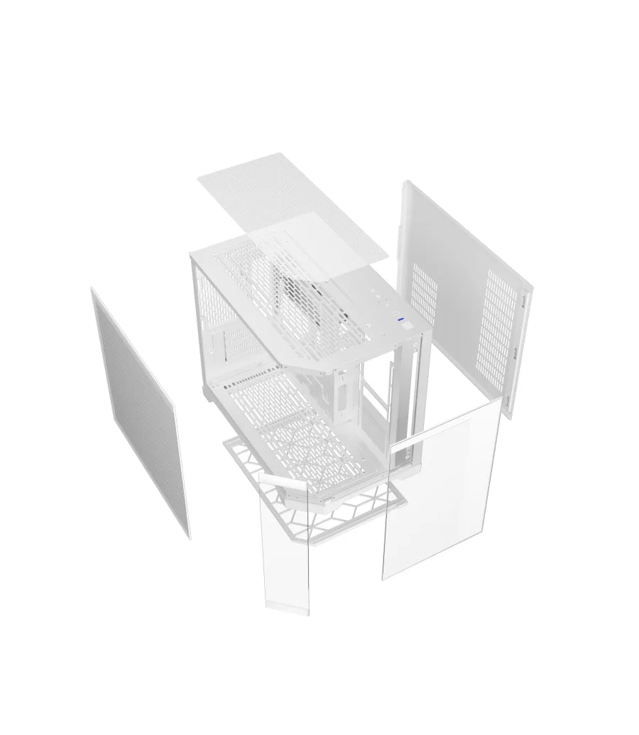 New Custom White Micro ATX Computer Cases Towers RGB Gamer PC Cabinet Chassis Desktop Casing Gaming PC Case