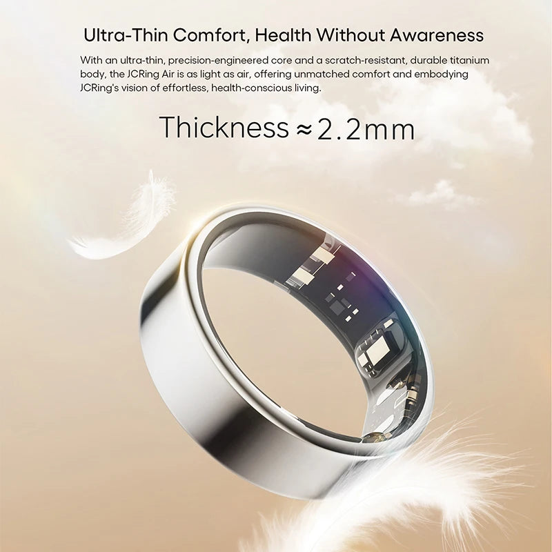 JCRing X6B Android Gold Stainless Steel Titanium Smartring Blood Health Risk Assessment Smart Ring for Men Women Girl Couple