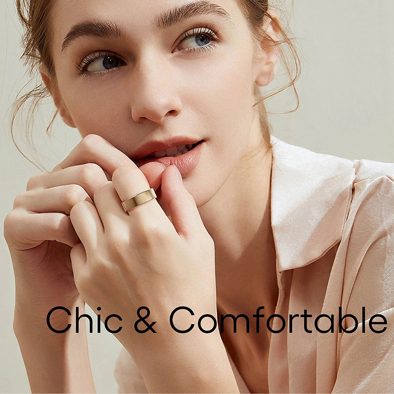 JCRing X6B Custom Fashion Luxury Silver Waterproof Heart Rate Smartring Blood Health Risk Assessment Smart Ring for Men Women