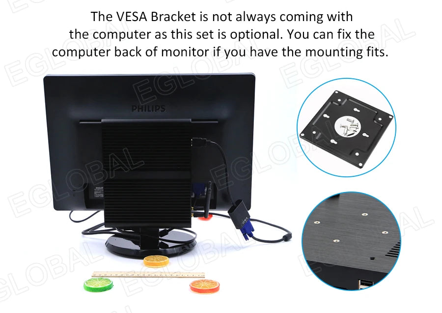 Eglobal Fanless Mini PC  Intel  i7-10510U 1065G7  2*DDR4 Msata+M.2 PCIE  Gamer Windows 10 Laptop Computer Components VGA DP HDMI