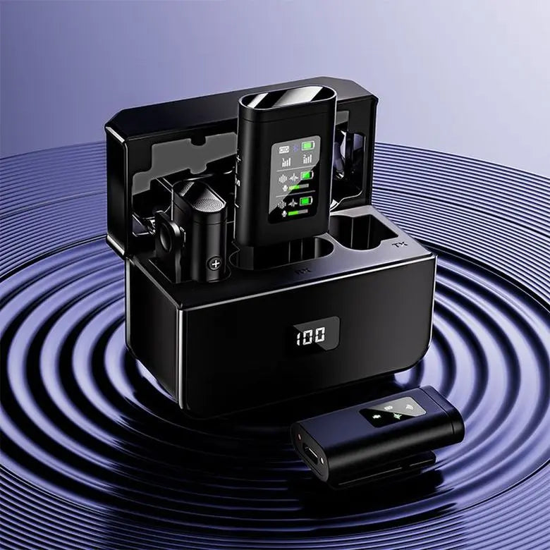 Microphone Wireless Lavalier Microphone Professional BT Live Short Video & Vlog Collar Mic Recording Studio Equipment