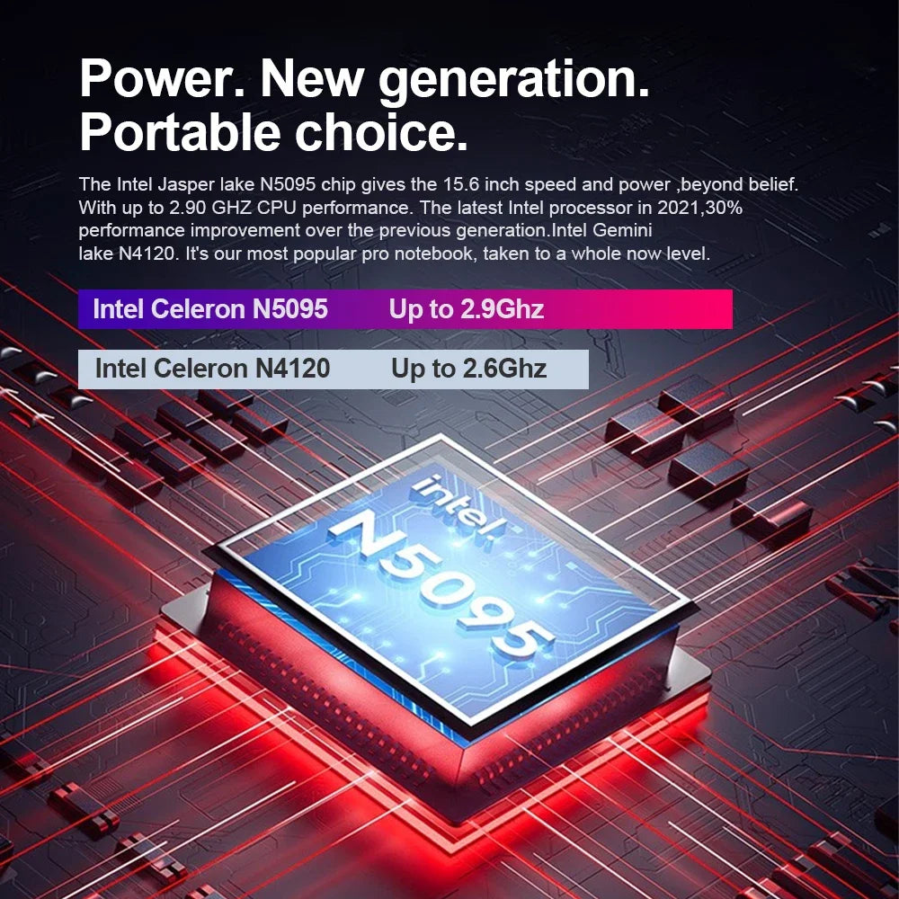 QERE S15 Laptop Computer 15.6 Inch Gaming Intel N5095 16GB RAM 512GB 1T SSD Business Office Wind Ows  Notebook Gamer Pc Portable