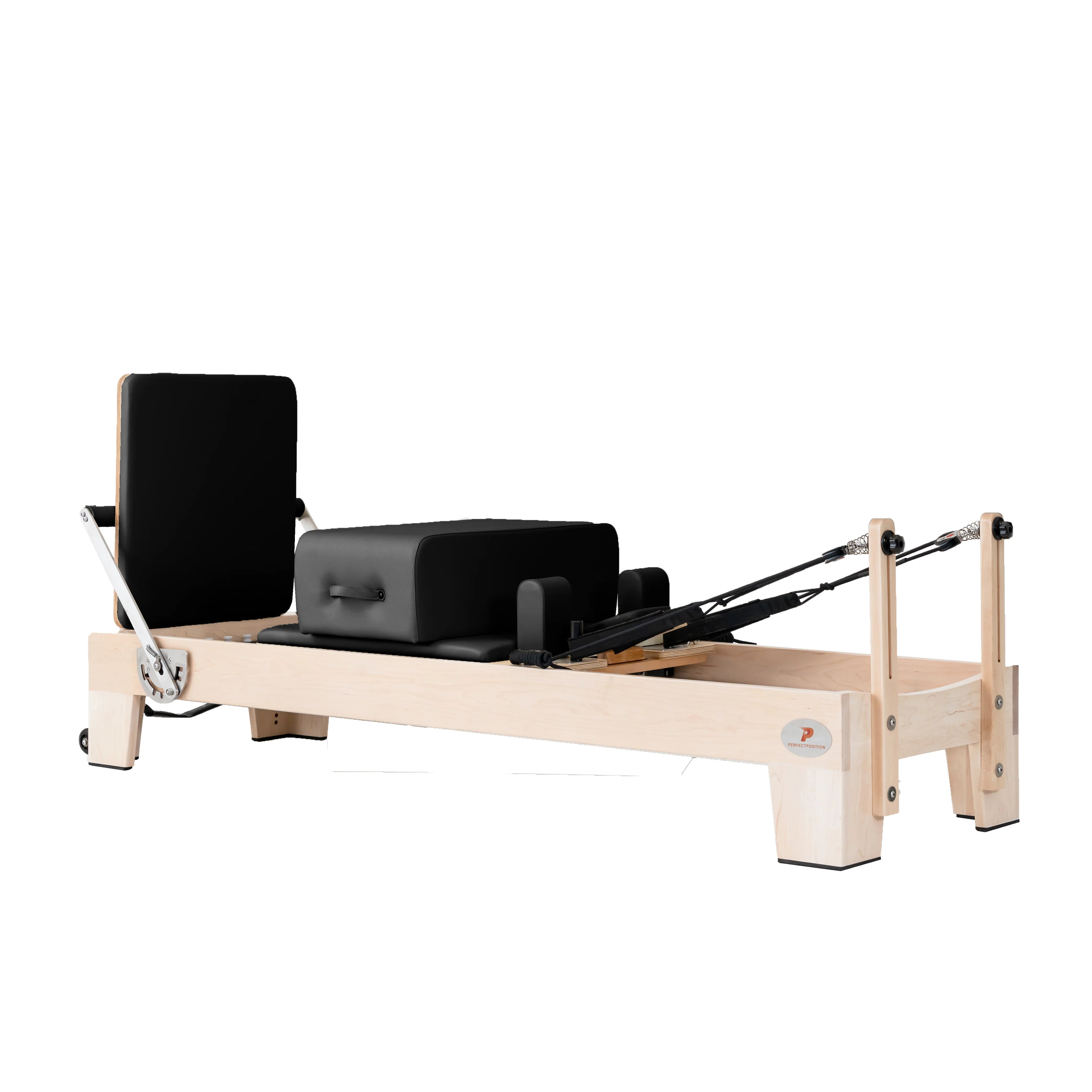 PR014 Professional Commercial Maple Wood Pilates Reformer Durable Sliding Bed Pink Studio Equipment