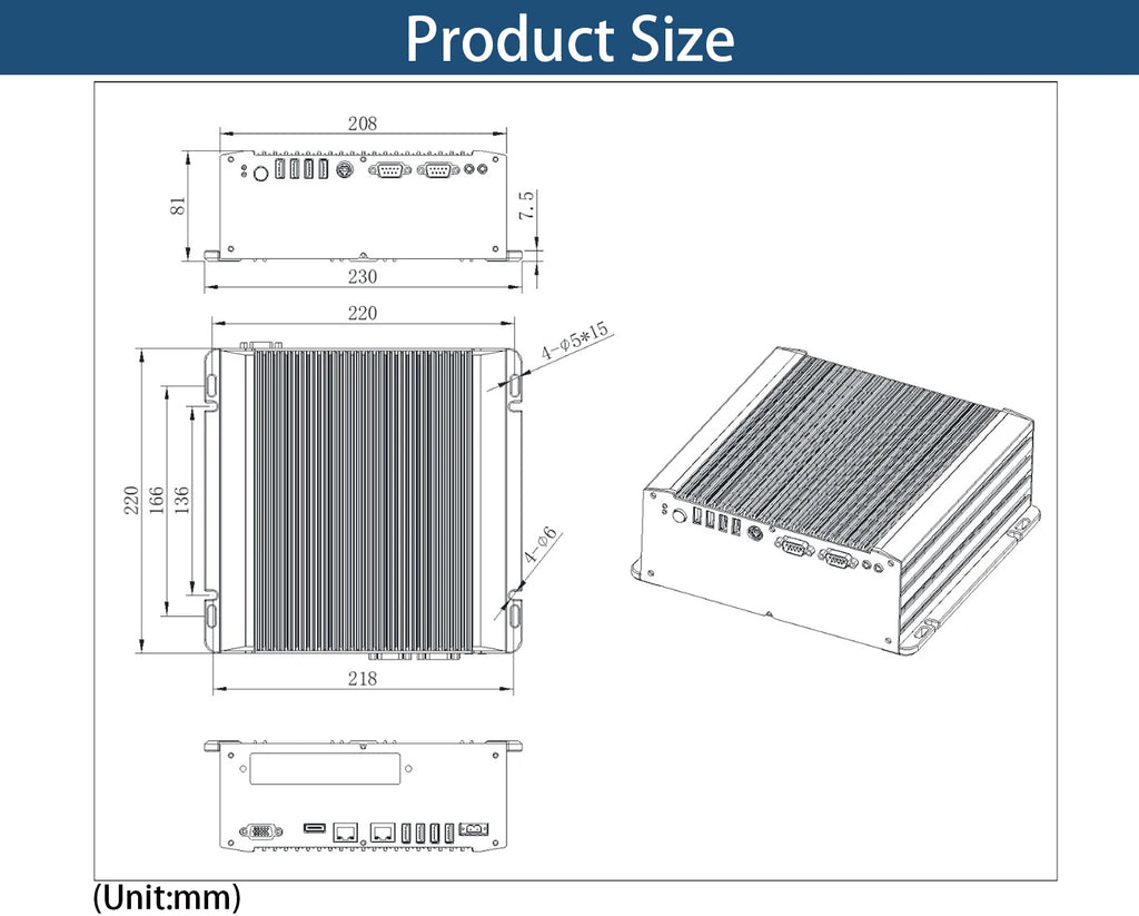 Embedded Customised Industrial All in One PC Waterproof Industrial Computer Accessories Industrial Grade Embedded Pc Solutions