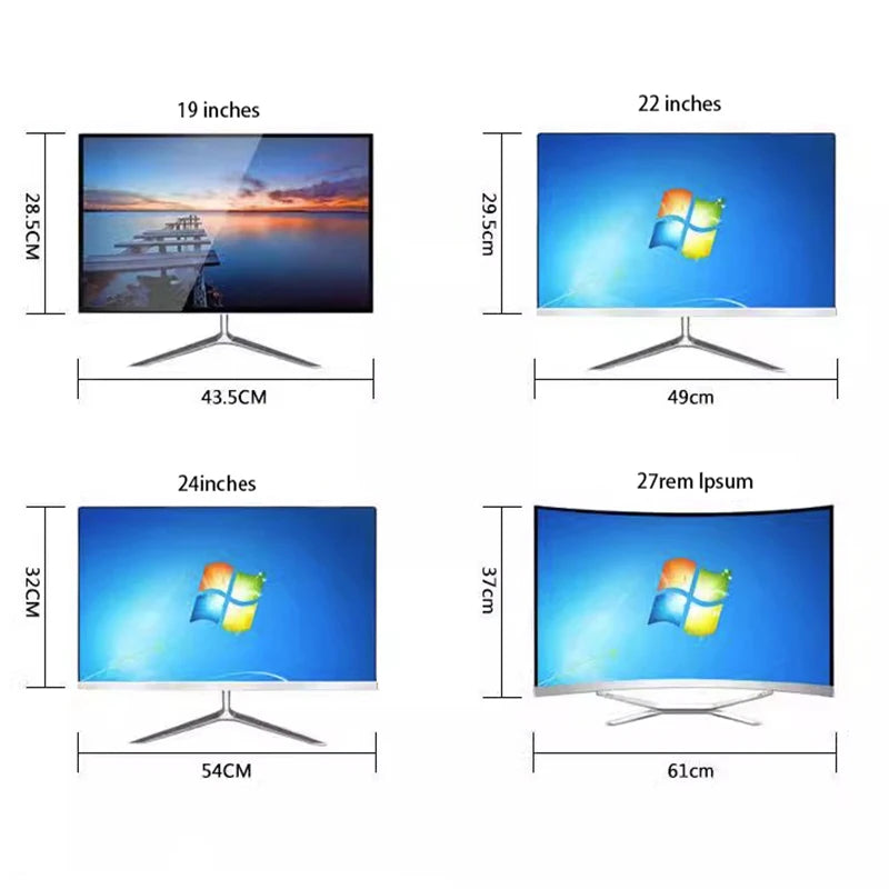 Desktop 24'' 27'' I5 I7 Aio Desktops Computer Price Core Desktop Monoblock Pc All-In-One All in One Pc Computers