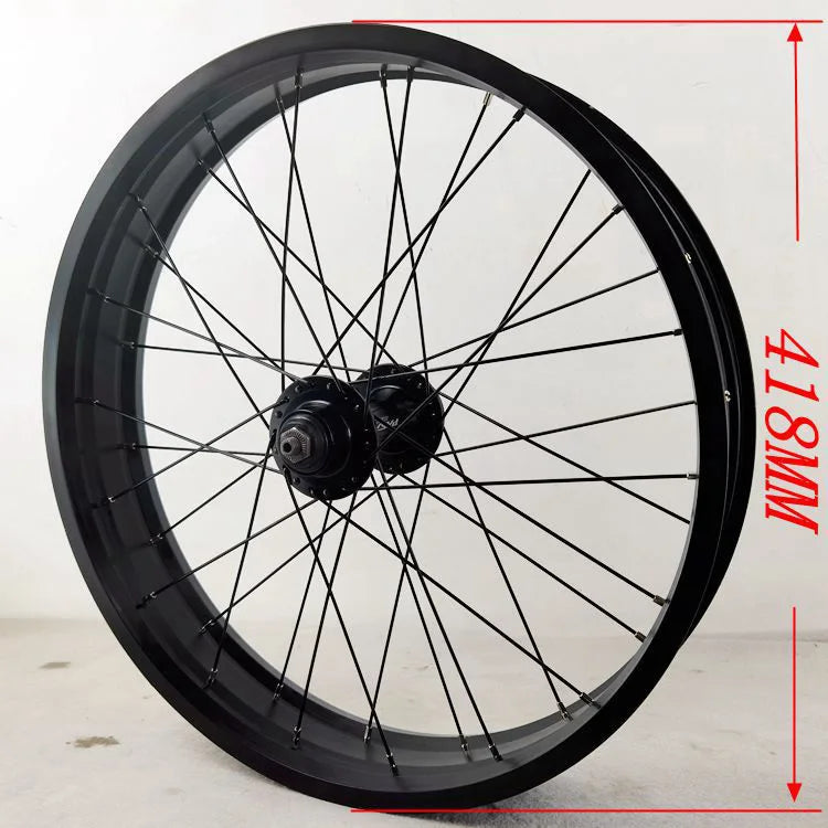 Fat Bike Front Wheel Ebike 20 And 26 inch, Disc Brake, 36H Inner, 74mm Outer, 80mm Width, O.L.D, 135mm, 4.0 Inch Tire