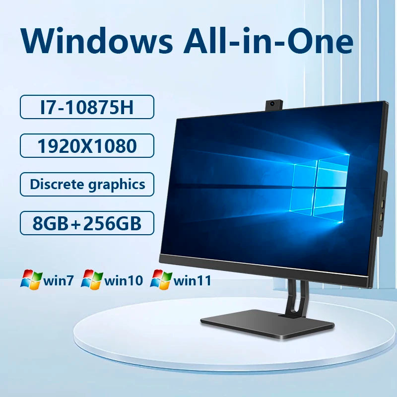 All in One Pc 23.8 24 Inch All-In-One Pc Oem Brand Computer I3 I5 I7 I9 Monoblock Gaming Desktop Pc with Camera