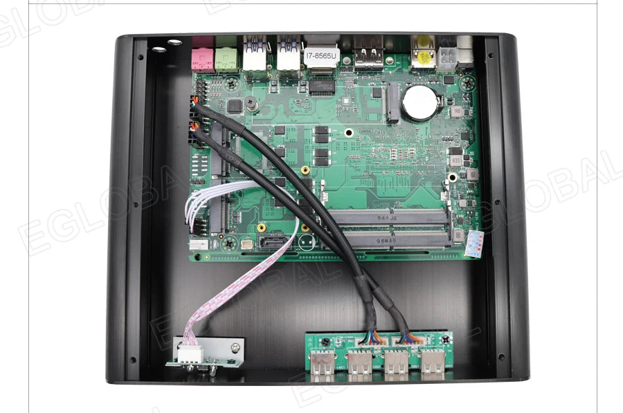 Eglobal Fanless Mini PC  Intel  i7-10510U 1065G7  2*DDR4 Msata+M.2 PCIE  Gamer Windows 10 Laptop Computer Components VGA DP HDMI