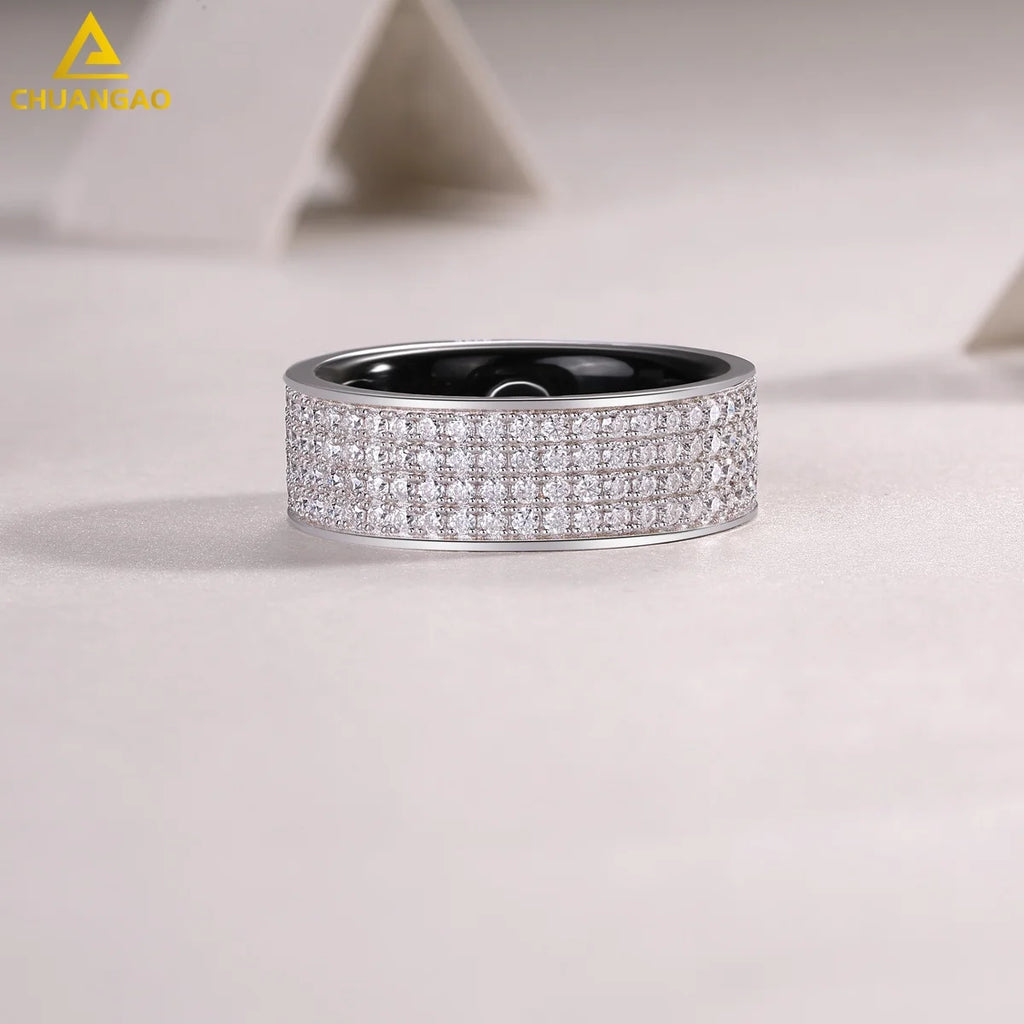 925 Silver Smart Ring Ingeniously Integrating Light Technology & Health Monitoring LGBT Gender Smart Jewelry Bluetooth Set