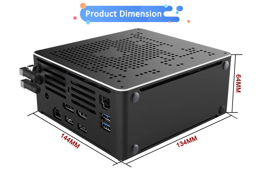 Gaming Desktop Computer Core i9 10980HK Xeon W-10885M E-2276M 2176M Mini Server PC 2*DDR4 2*NVME Dual Lan Office Design Computer